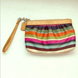 Coach multicolor wristlet